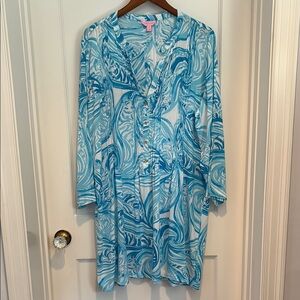 Lilly Pulitzer Sarasota long sleeve tunic dress in Sea Ruffles